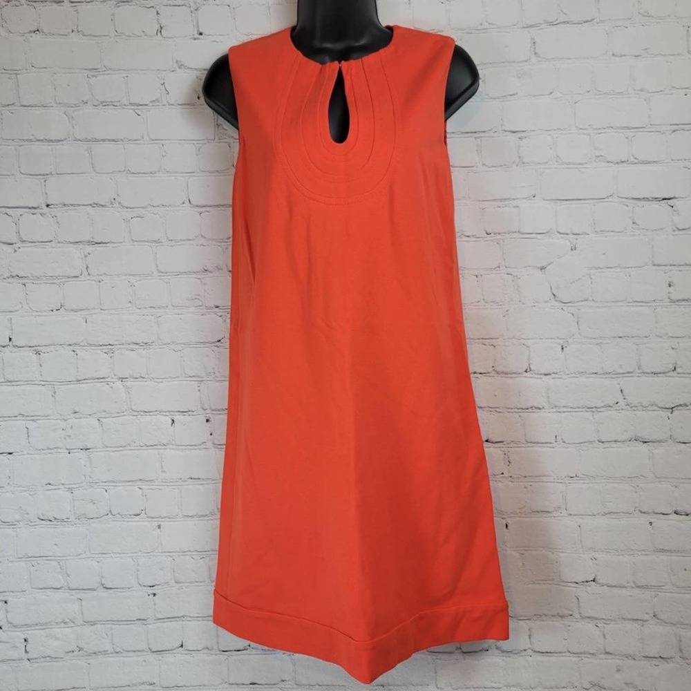 Diane Von Furstenberg Kadijah Keyhole Orange Shift Dress Size 2